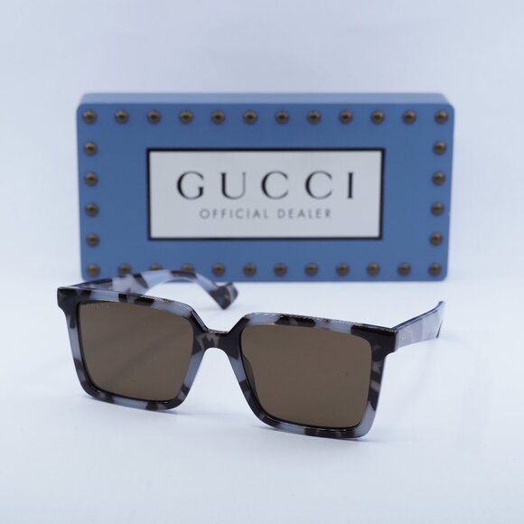 Gucci Other - Gucci GG1540S 005 Square Sunglasses - Grey Spotted Havana